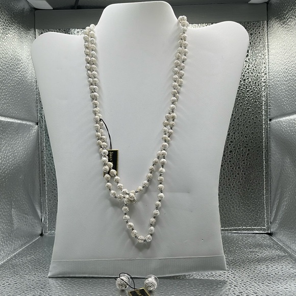 Joan Rivers Jewelry - Joan Rivers Classics, collection, silver necklace, and earring set